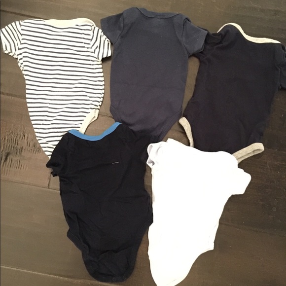 Lot of 5 0-3 Month Diaper Shirts. - Picture 2 of 2